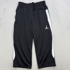 Nike Air Jordan Pants Boys Small Black Jumpman Mesh Joggers Basketball Youth Kid